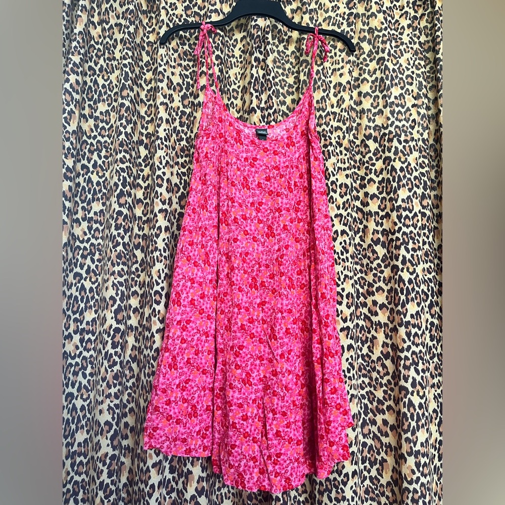 Wild Fable Pink and Red Floral Dress